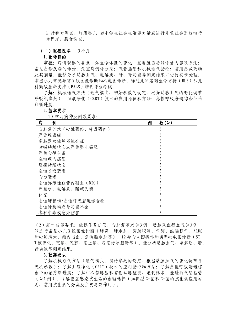 浅谈儿科医师培训细则_第3页
