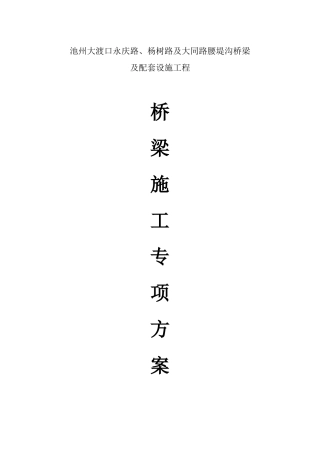 桥梁专项施工方案培训资料( 39页)