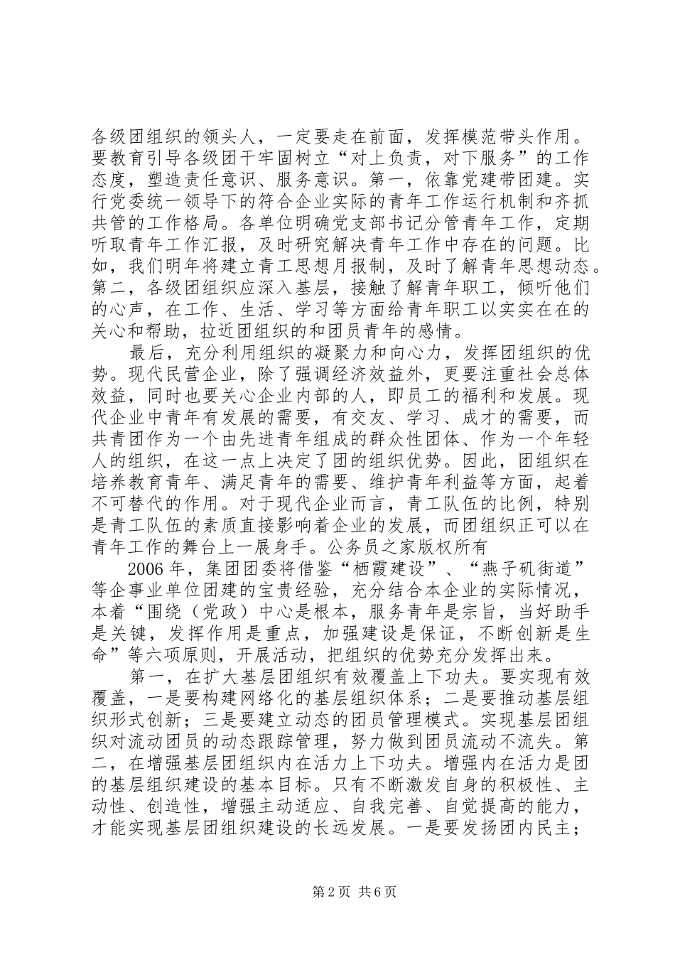 共青团集团公司委员会年度工作计划_第2页