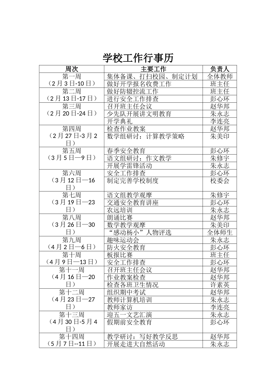 某某小学春季工作计划_第3页