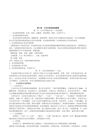 公共关系的主体客体与过程