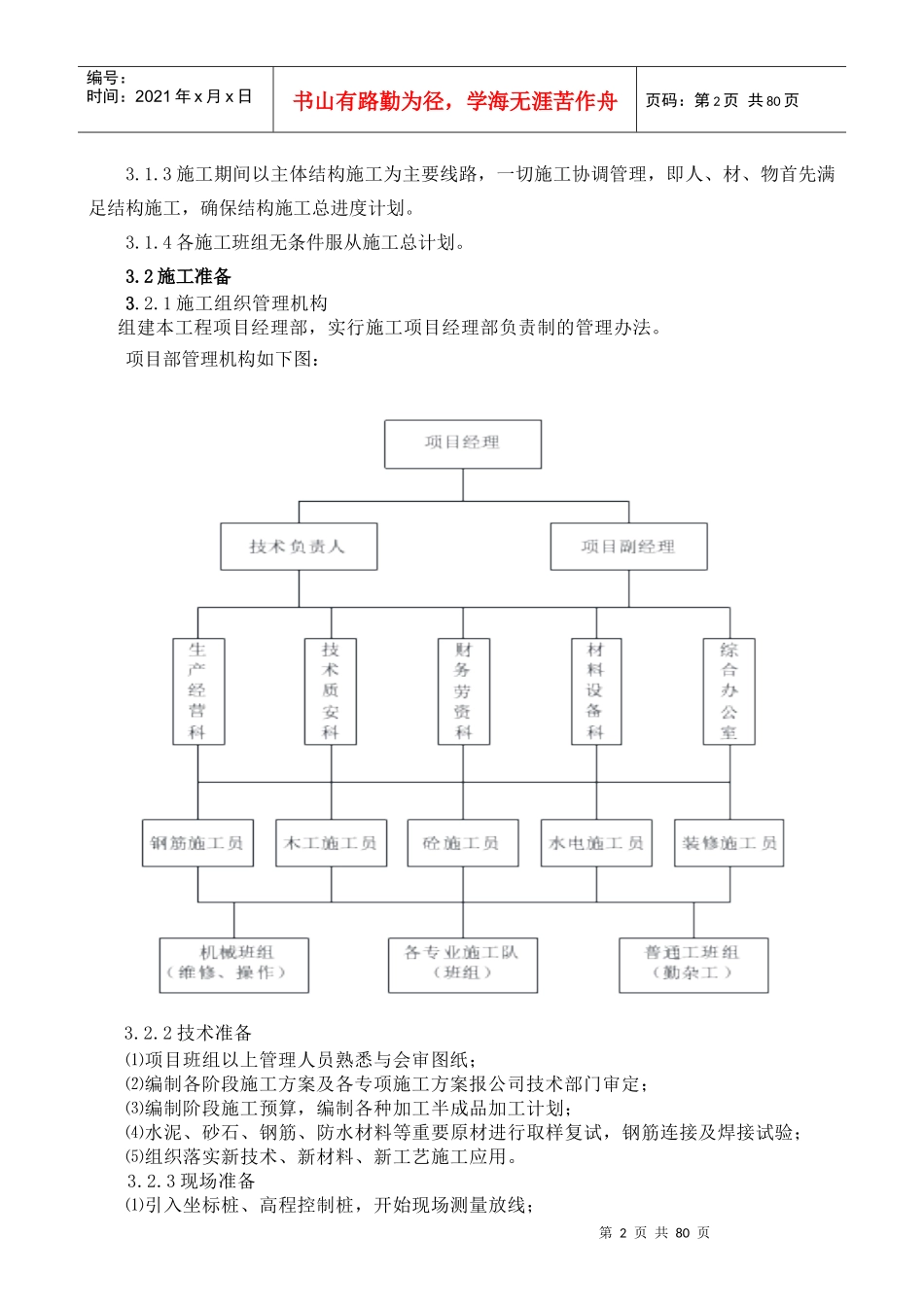 湖南理工职业技术学院第四栋学生公寓施工项目技术标_第2页
