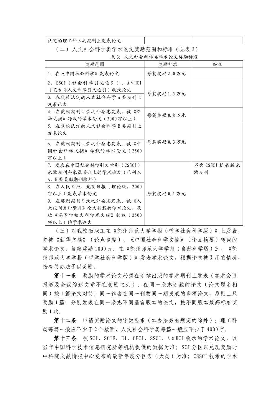 徐州师范大学科研奖励办法(XXXX年修订)_第3页