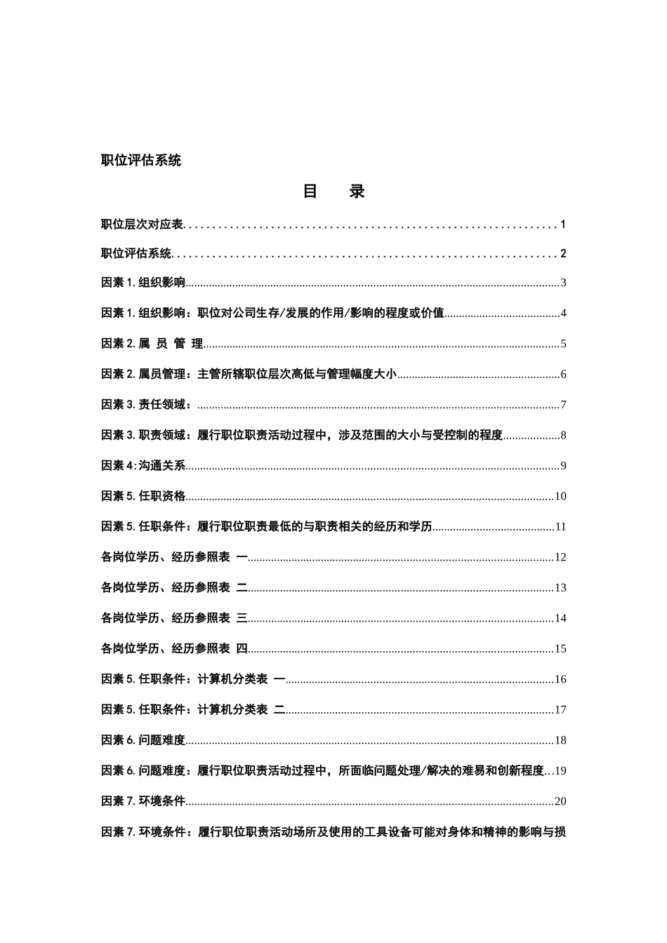 某某机器工业集团公司职位评估系统_第2页