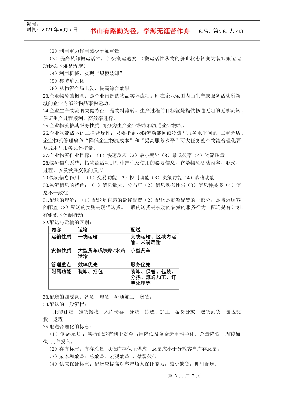 物流管理重要知识_第3页