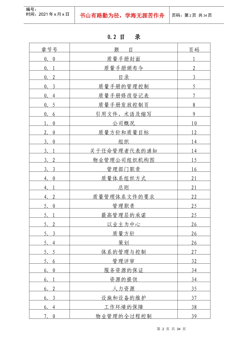 物业公司质量管理手册--kingway_sun_第2页