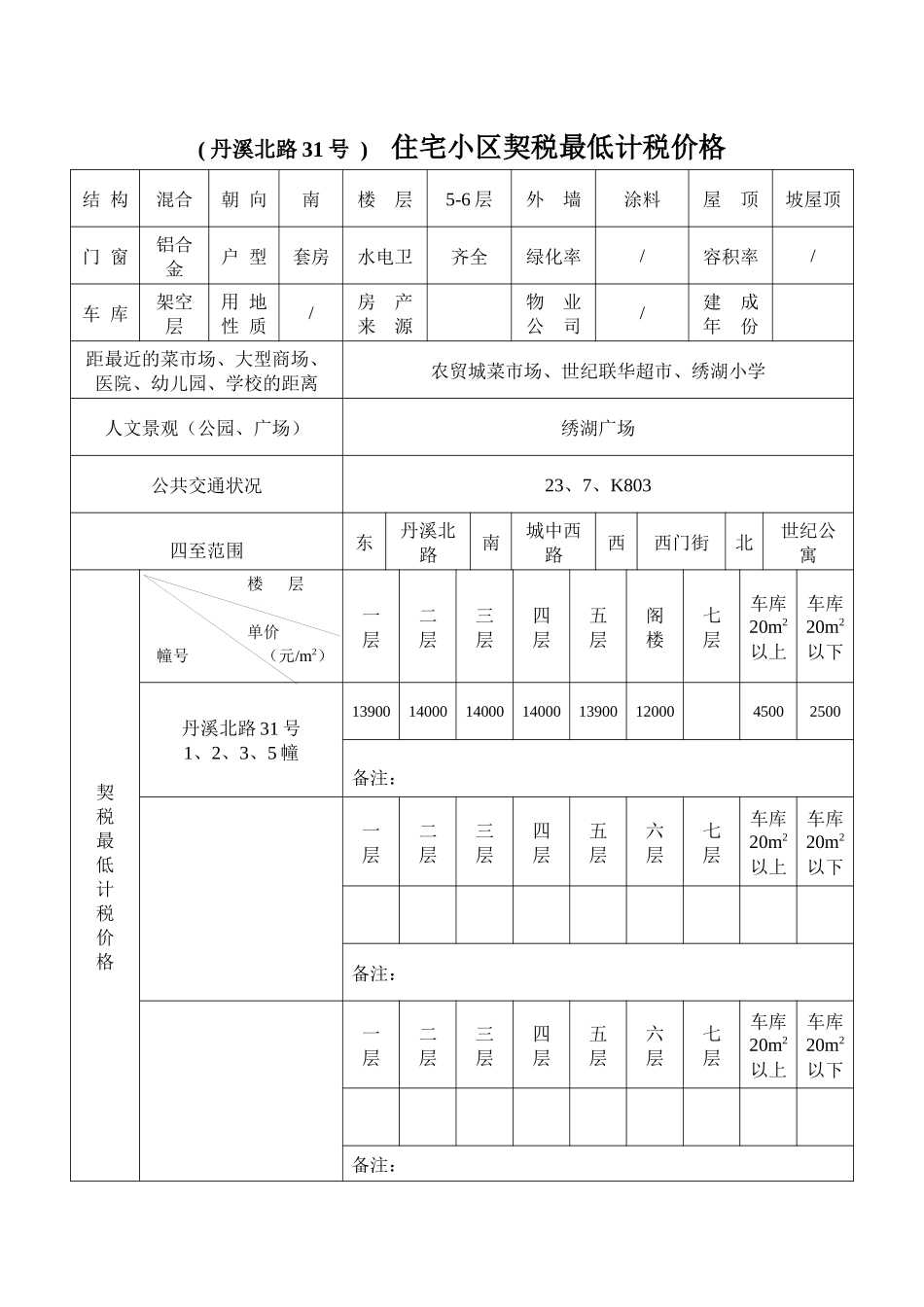 存量房交易计税价格_第1页