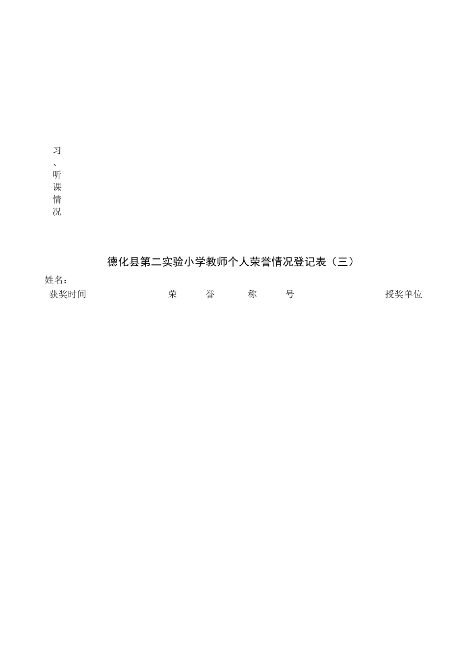 某小学教师年度考核情况登记表_第3页
