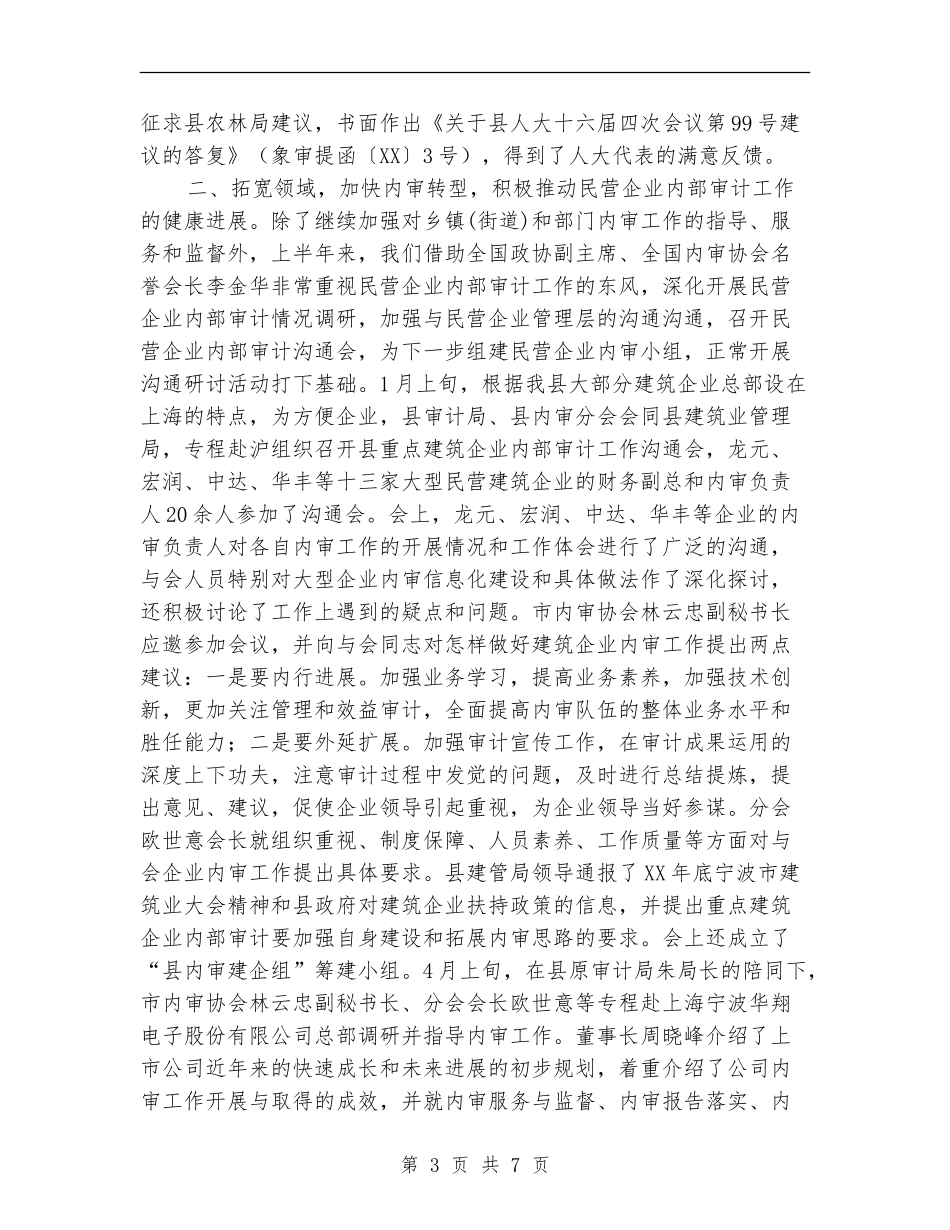 审计局2024年上半年内审工作总结_第3页