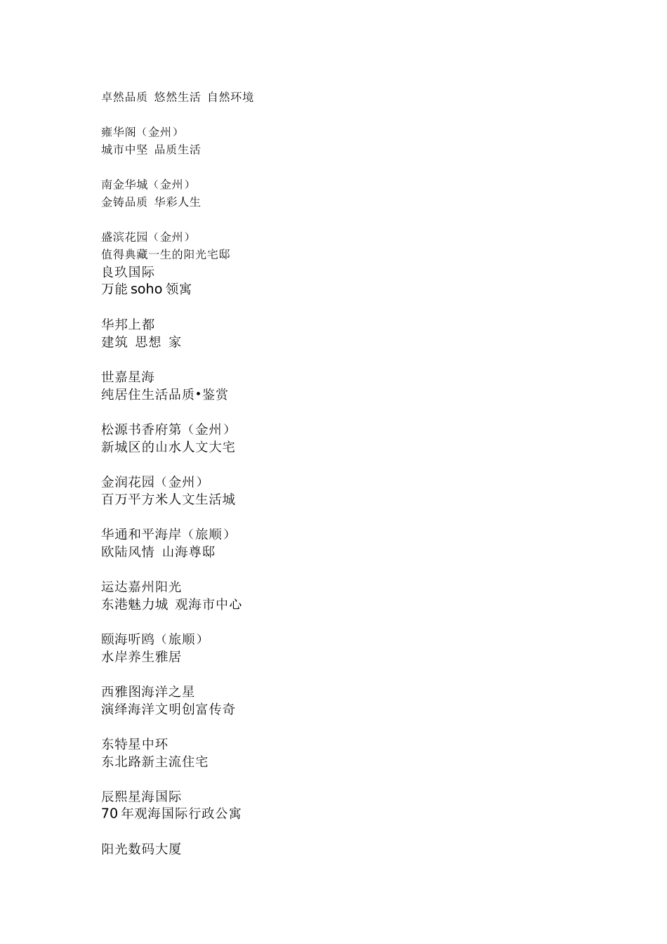 大连楼盘广告语精选_第3页