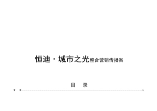 城市之光整合营销传播案.