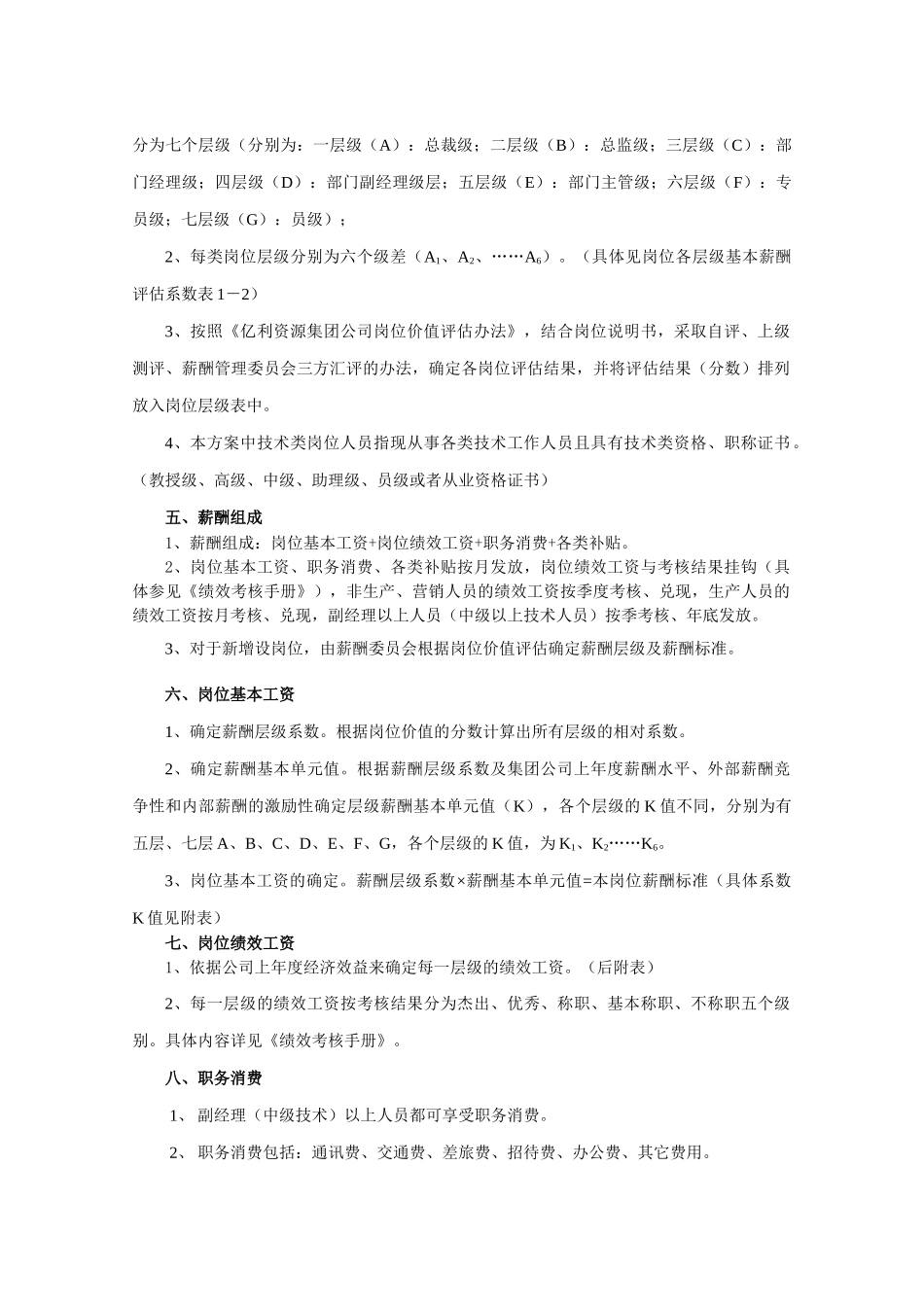 某某知名集团薪酬方案_第2页