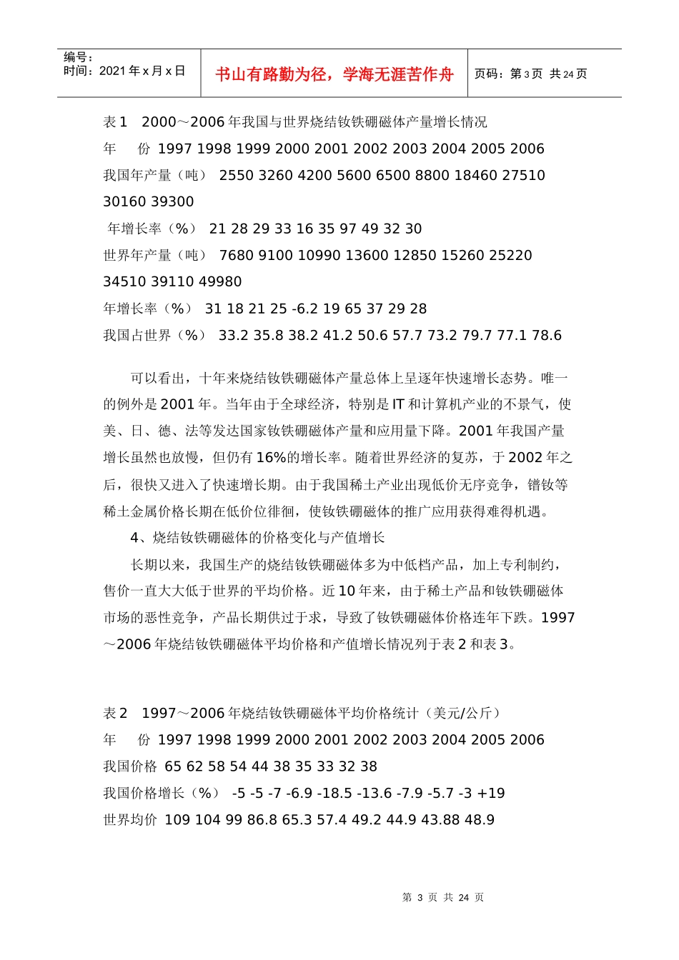 烧结钕铁硼产业竞争与发展_第3页