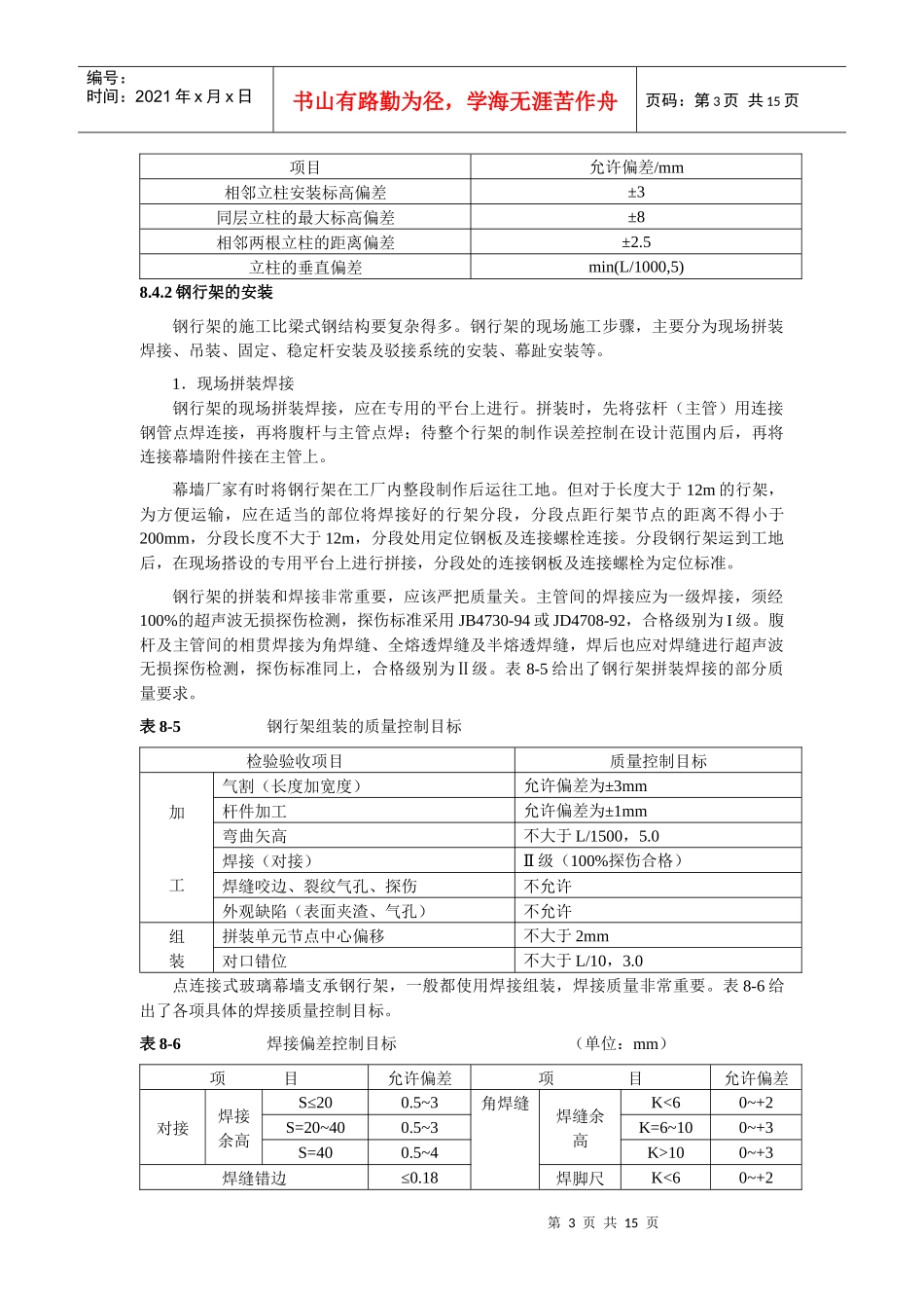 点式玻璃幕墙施工_第3页
