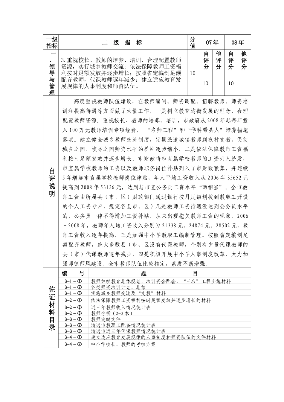 清远市委书记陈家记基础教育工作责任考核自评说明_第3页