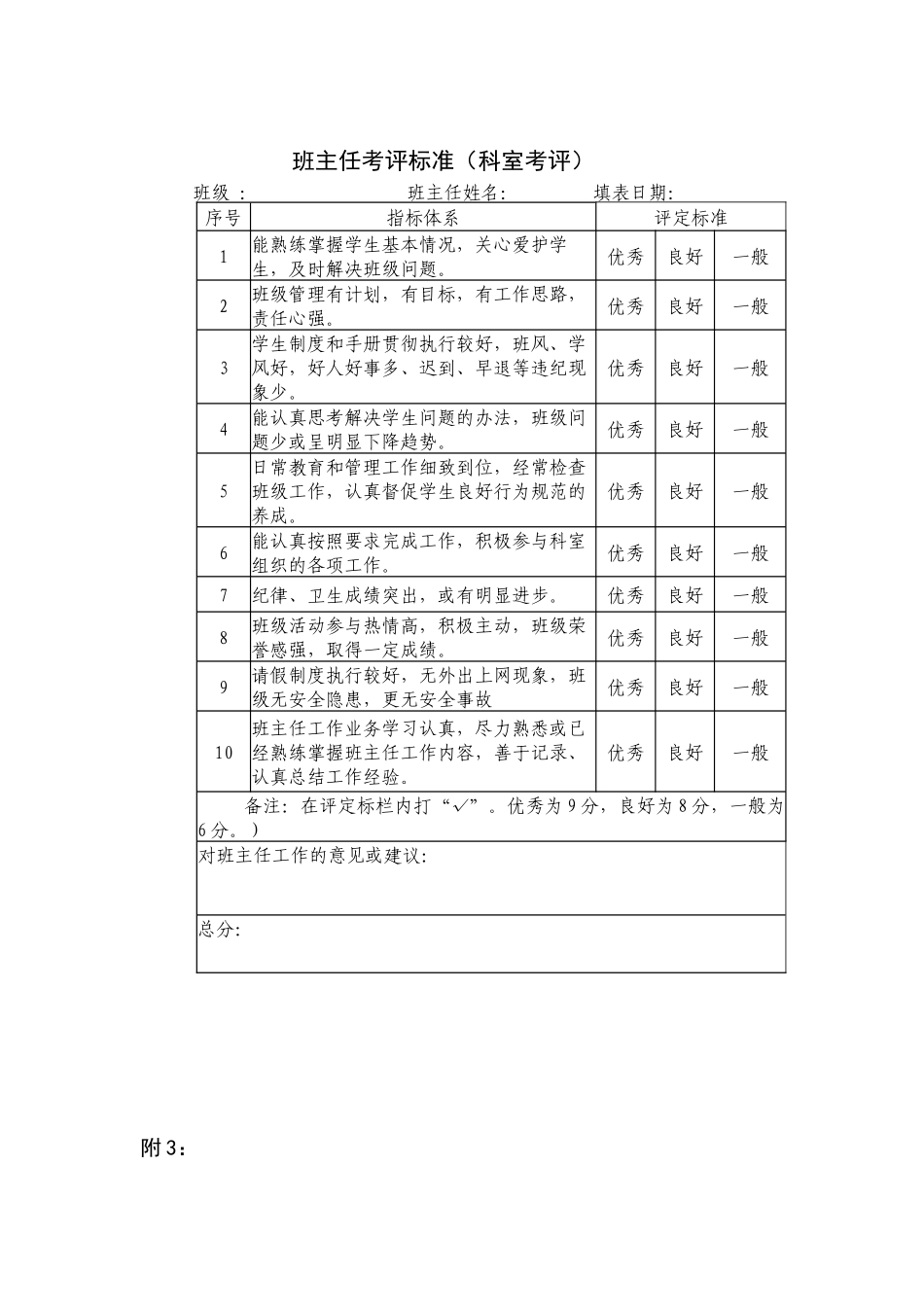 职业培训班班主任工作考核办法_第3页