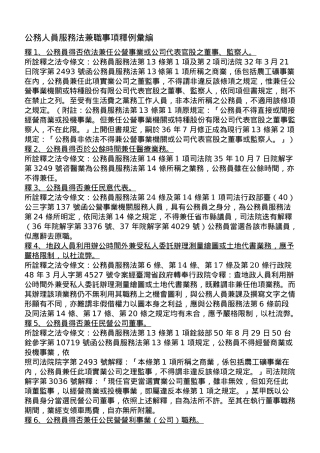 公务人员服务法兼职事项释例汇编