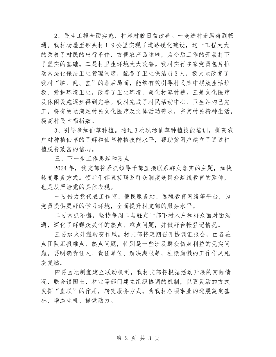 2024年村支部党建工作专题汇报_第2页