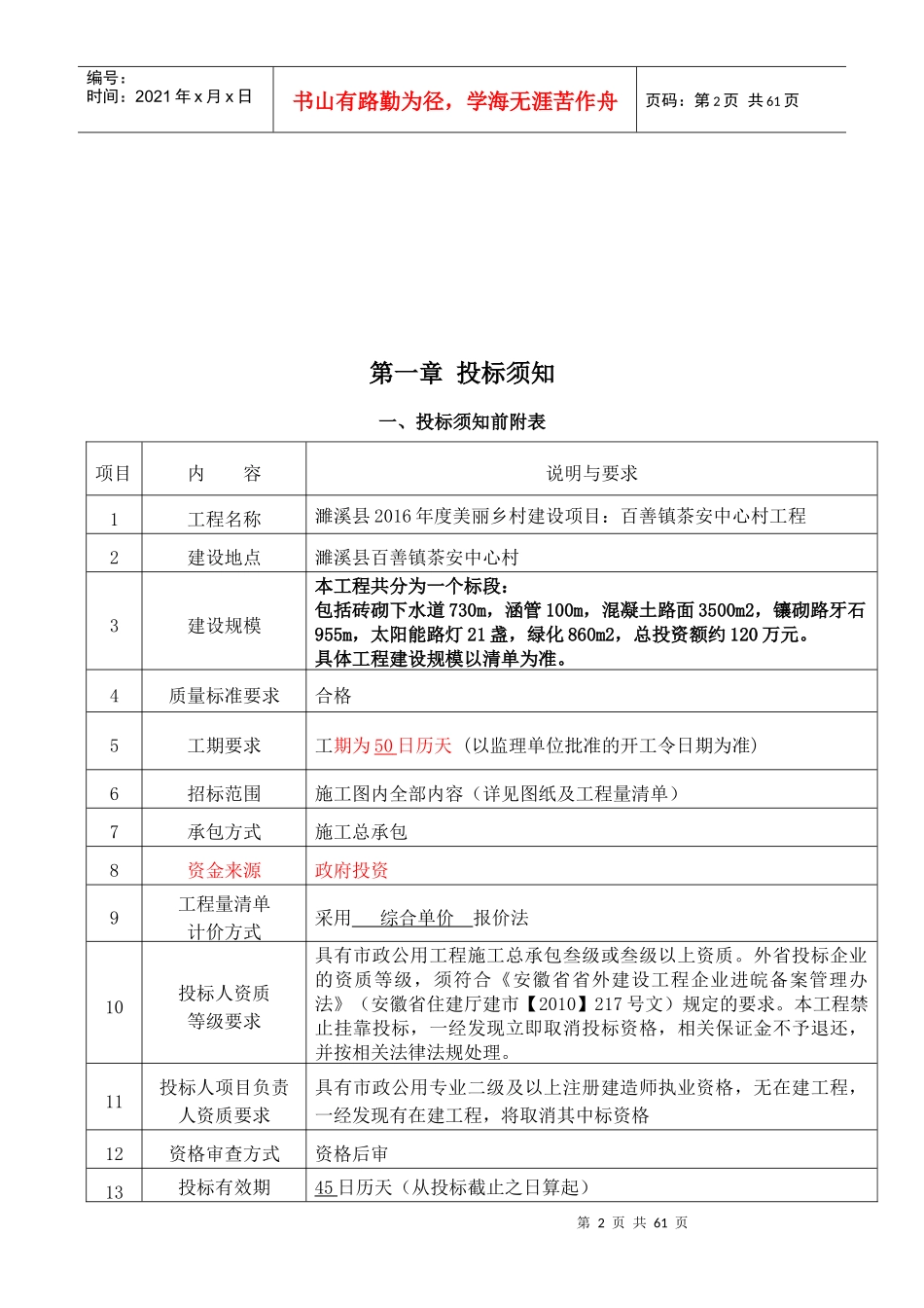 濉溪县XXXX年度美丽乡村建设项目：百善镇茶安中心村工程_第3页