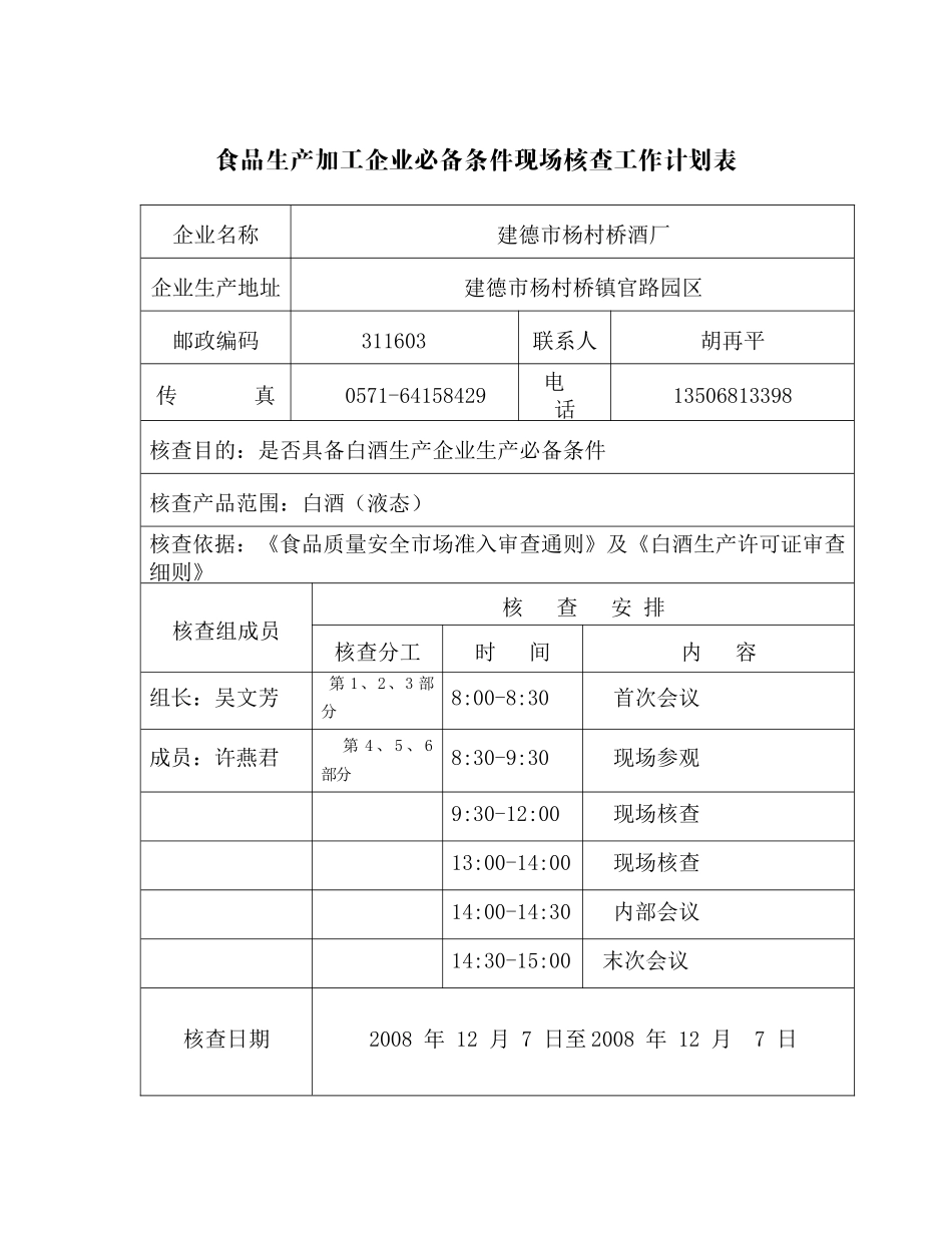 现场考核表(白酒)_第1页