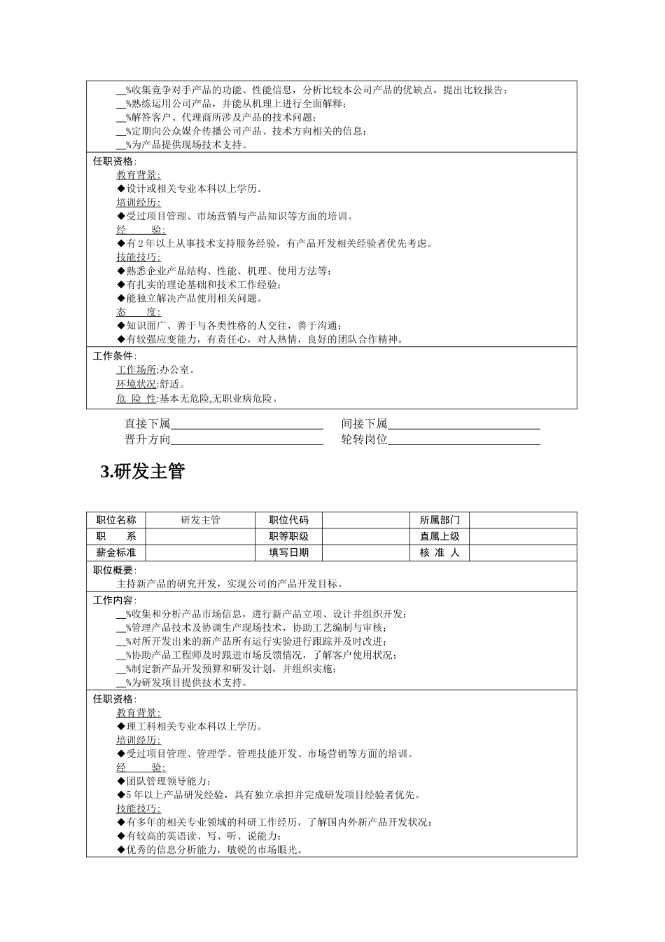 职位说明书——技术职位1_第2页