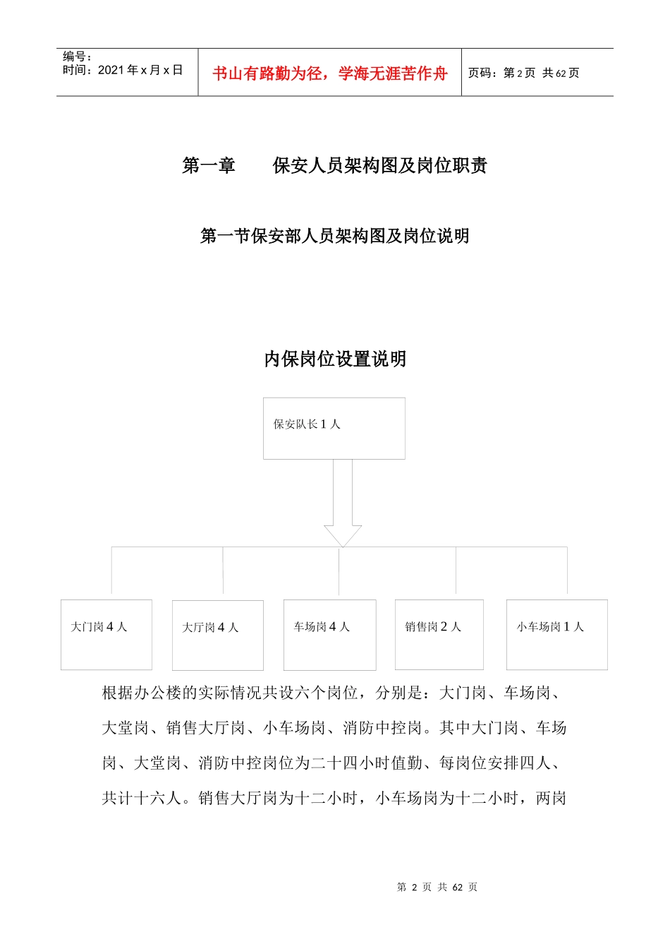物业有限公司管理保安的工作手册_第2页