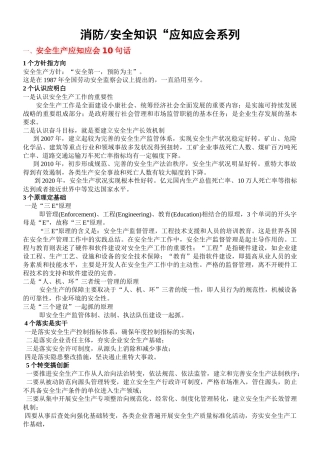 消防安全知识应知应会系列