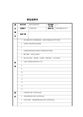 整机监督抽查员岗位说明书