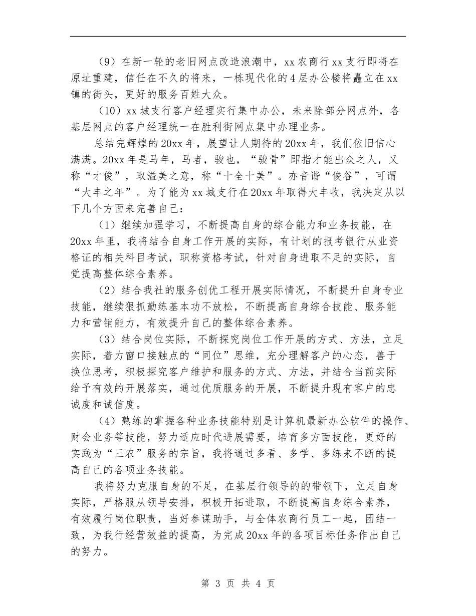 2024银行支行工作总结及计划_第3页