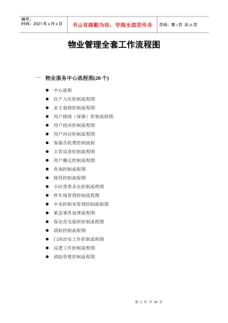 物业管理全套工作流程图