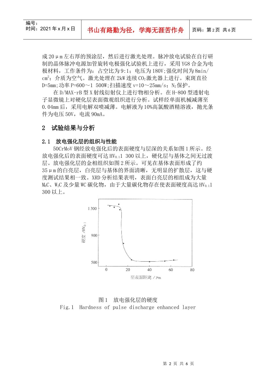 激光重熔对50CrMoV钢放电强化表面组织与性能的影响_第2页