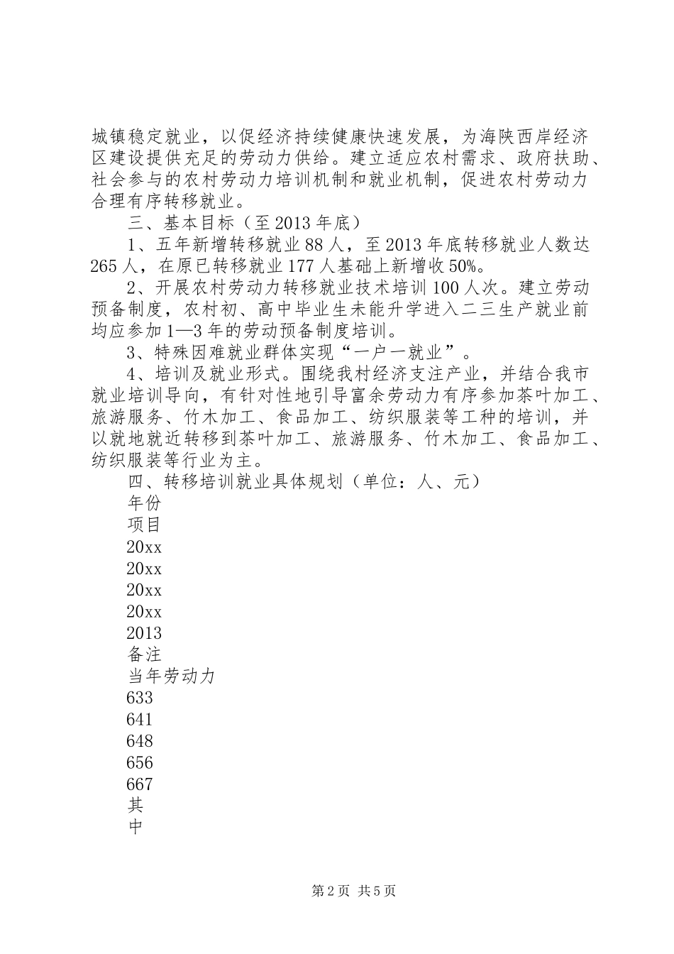 农村劳动就业规划_第2页