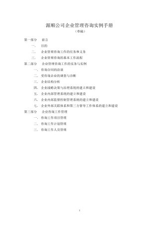 源顺公司企业管理咨询实例手册