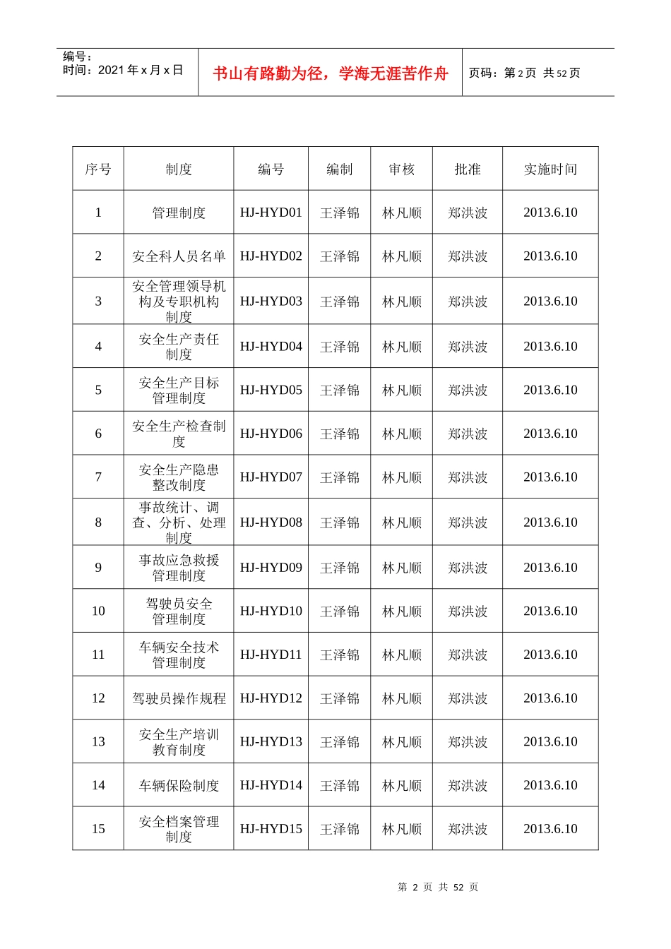 物流公司安全管理制度汇编_第2页