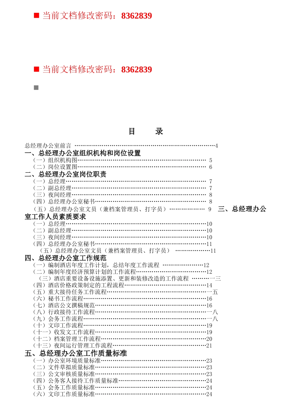 总经理办公室组织机构与岗位职责_第1页