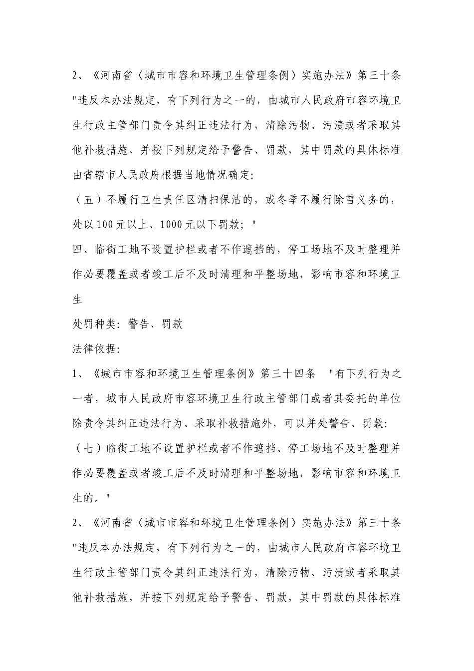 郑州高新区城市管理行政执法分局行政处罚(共205项)_第3页