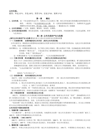 公共关系资料