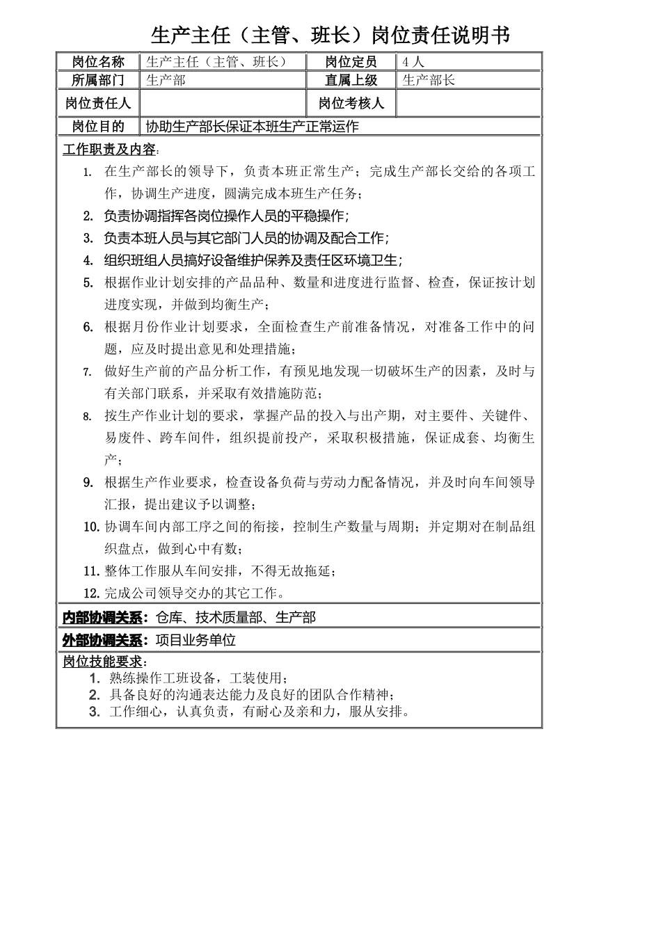 水电维修工岗位责任说明书_第2页