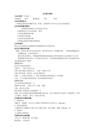 公关常识复习资料