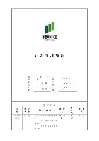 某某集团人力计划管理规范
