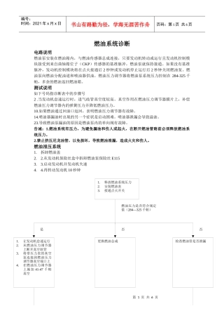 燃油系统诊断