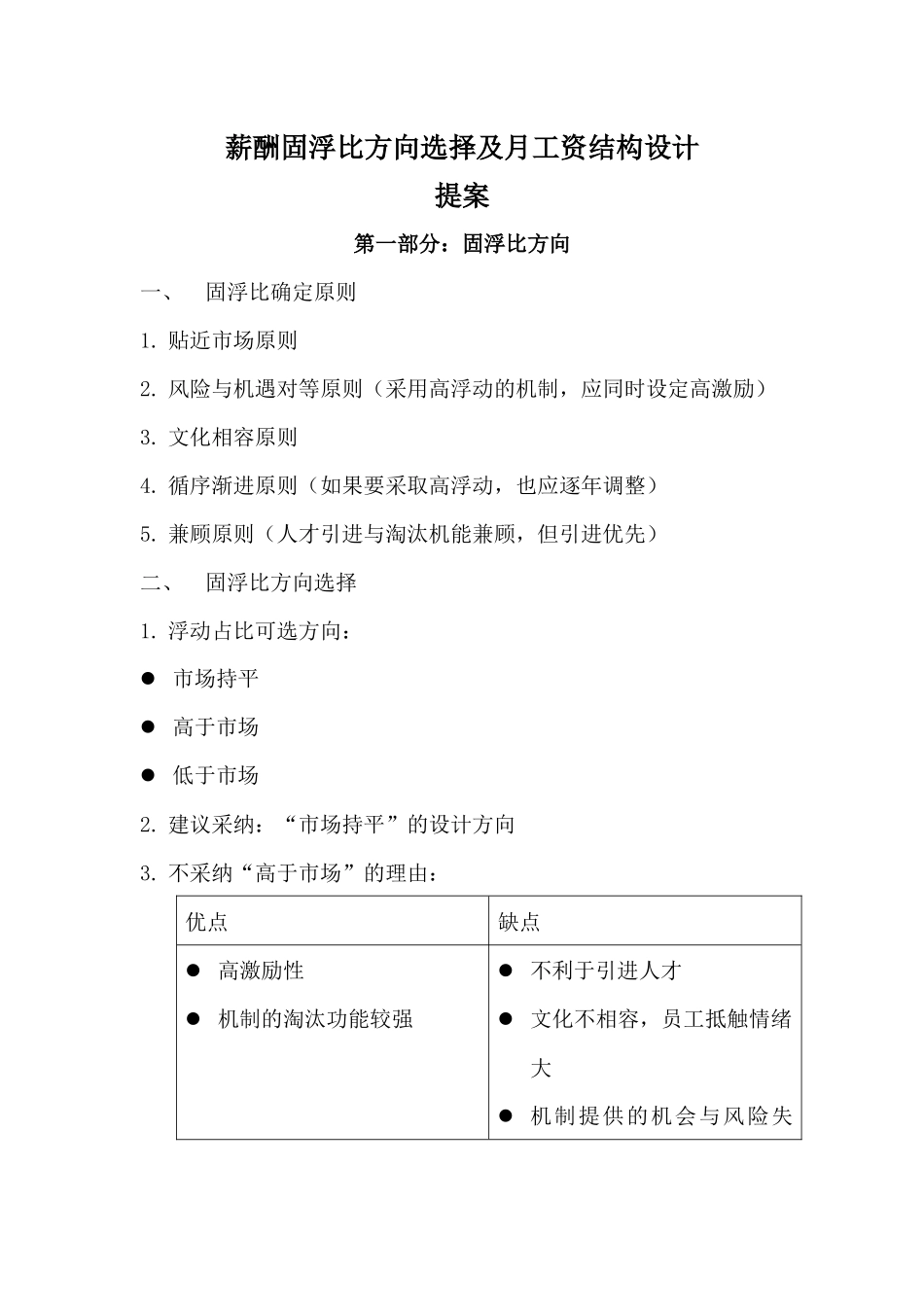 薪酬固浮比及月工资结构_第1页