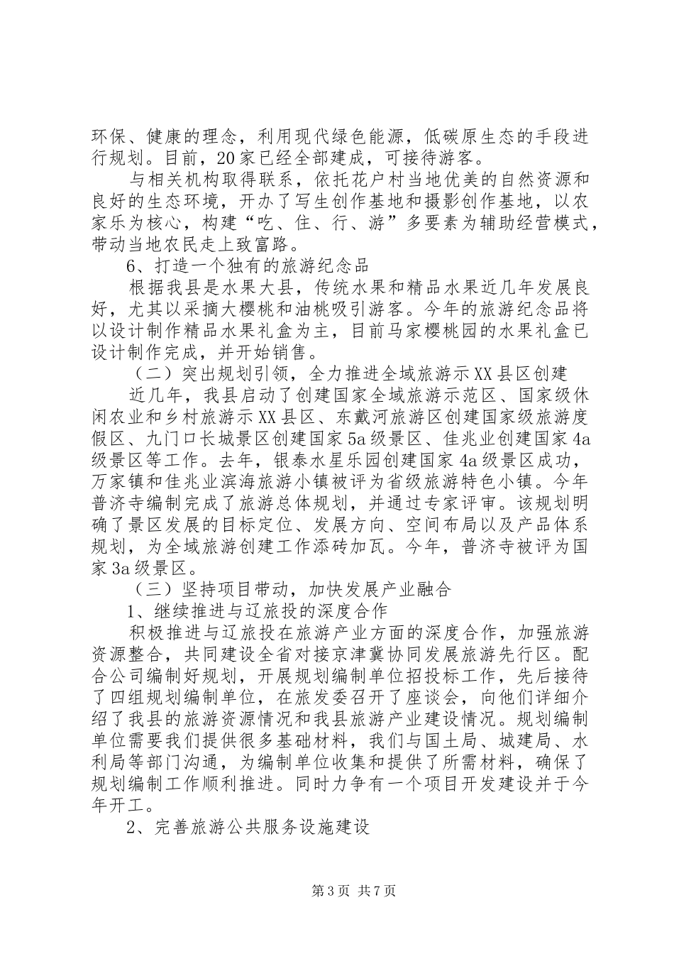 旅游局工作总结和XX年工作计划_第3页