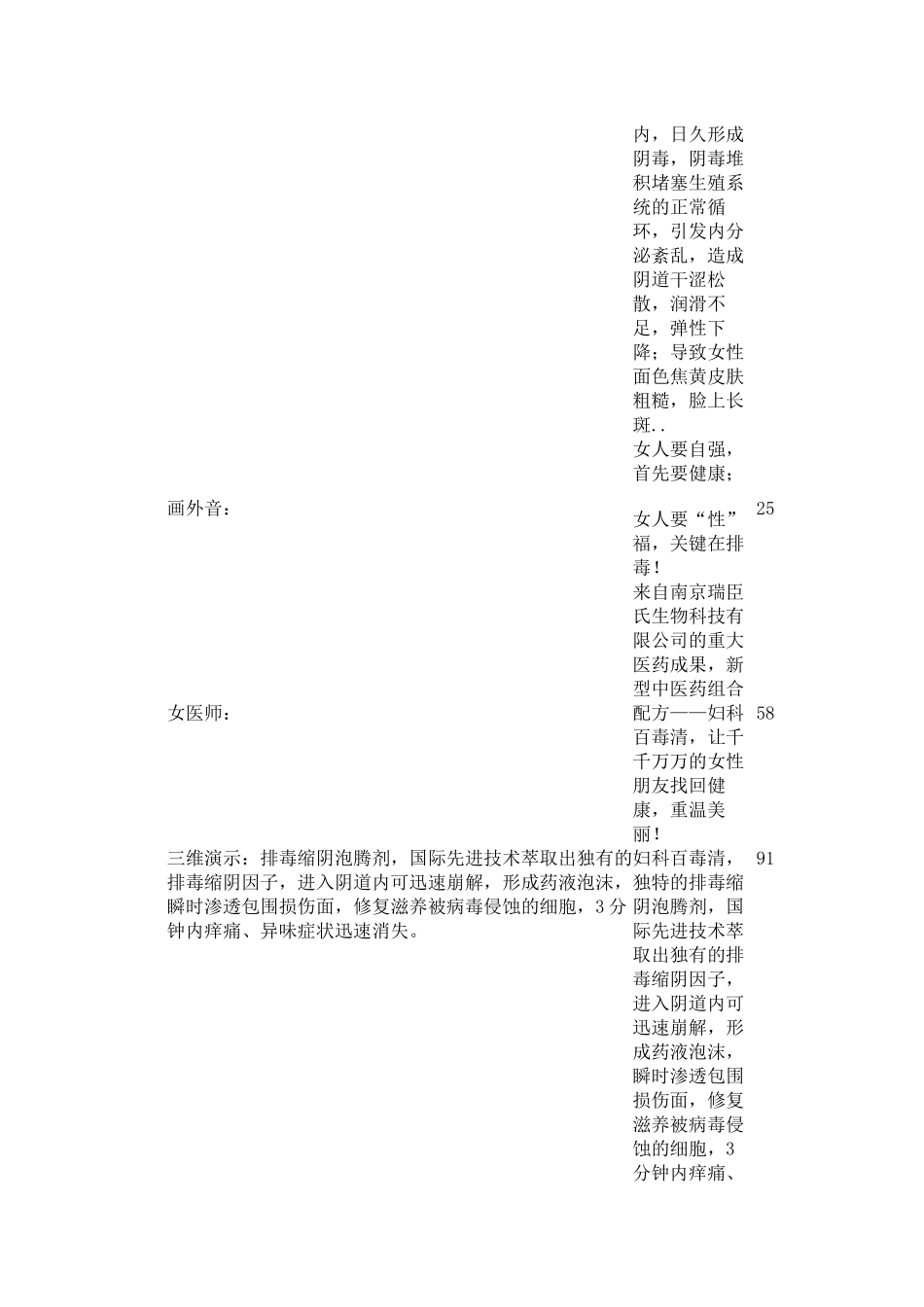 妇科百毒清电视广告文案（1）_第3页