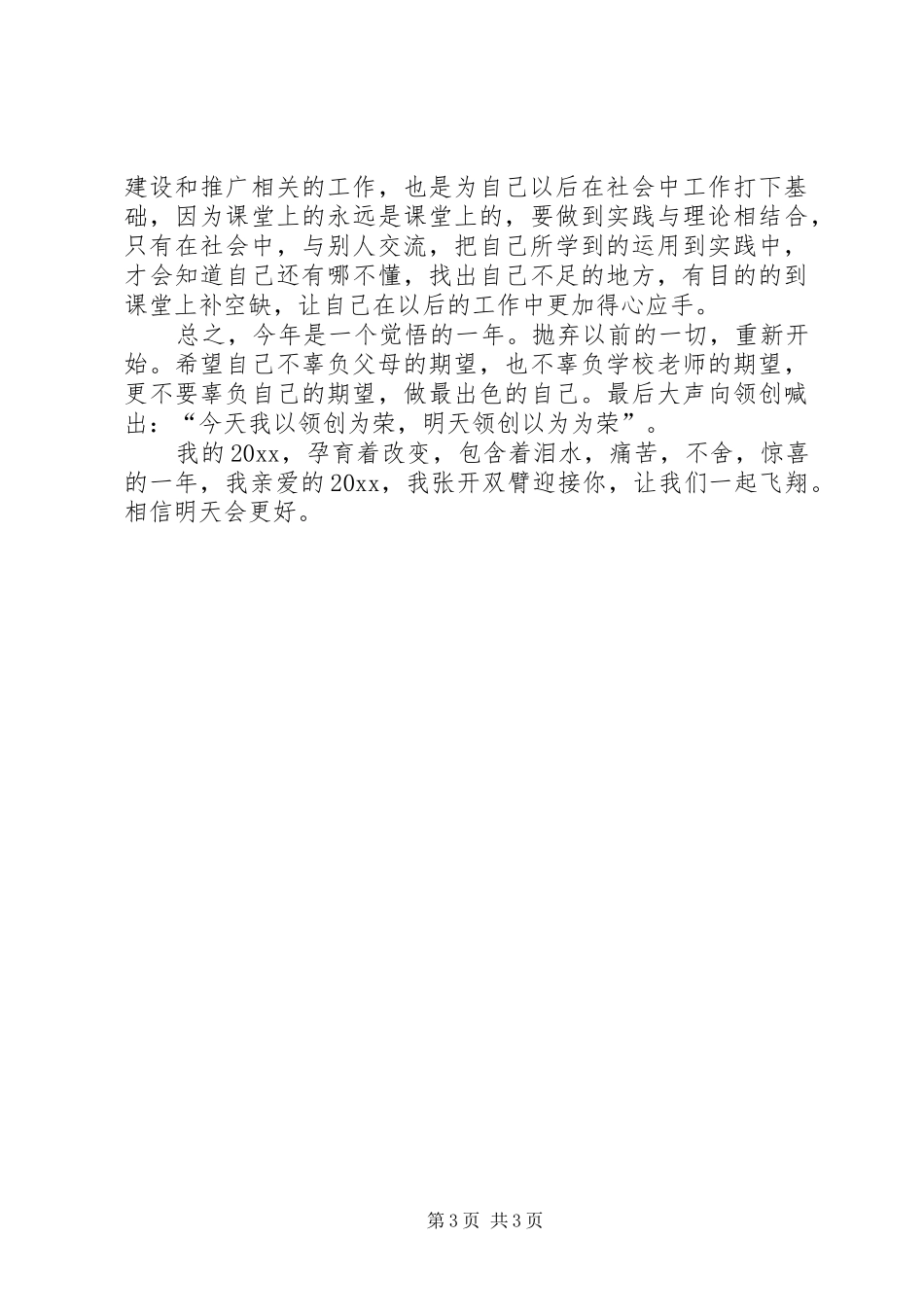 年度学习总结与计划范文1200字_第3页