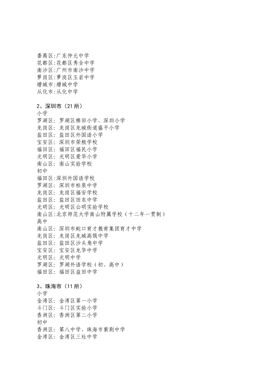 首批广东省中小学教师继续教育校本培训示范学校评选结果的公示_第2页