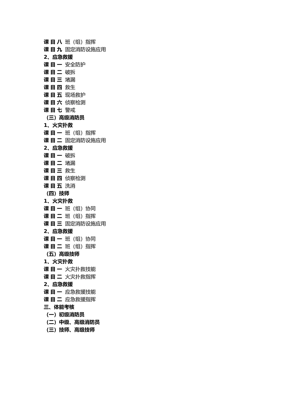 消防员职业技能鉴定大纲(125页)_第2页