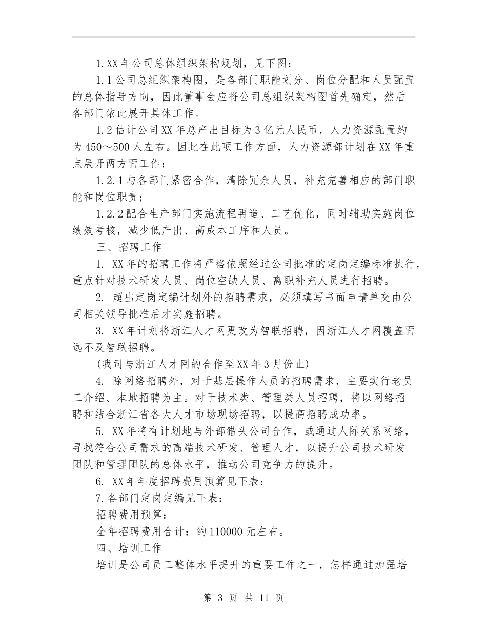 2024人力资源部工作计划书_第3页