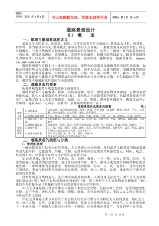 现代道路景观设计要求