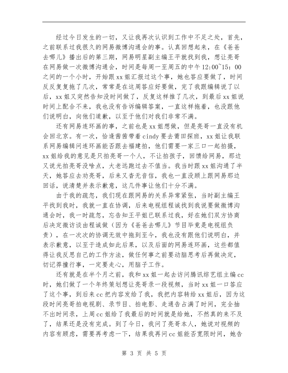 2024年艺人宣传工作总结_第3页